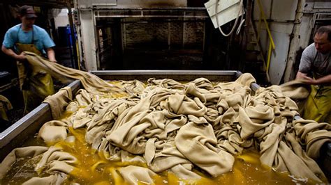 tanning process in leather industry.